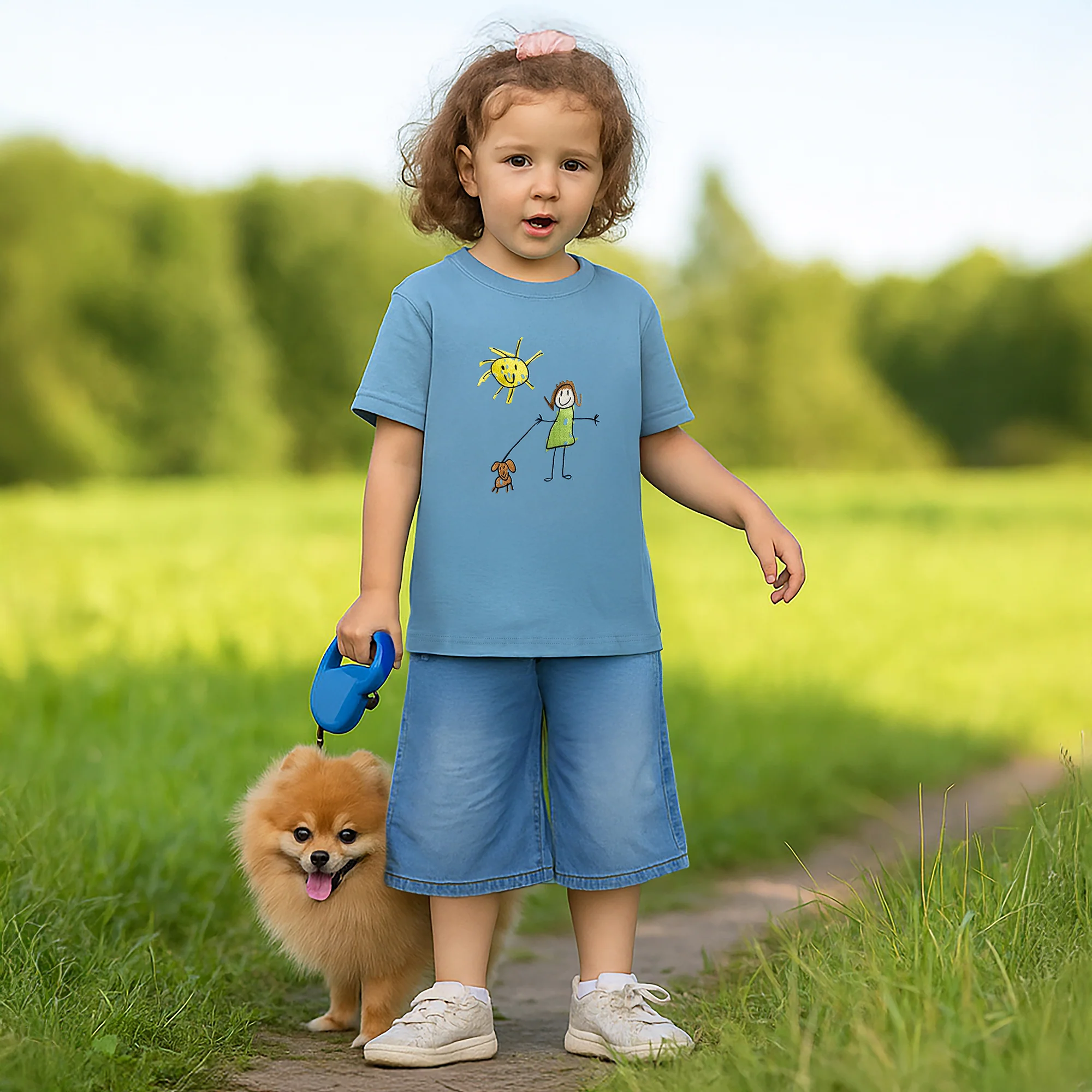 Custom Embroidered Kids Drawing Sweatshirt & T-shirt - Image 7
