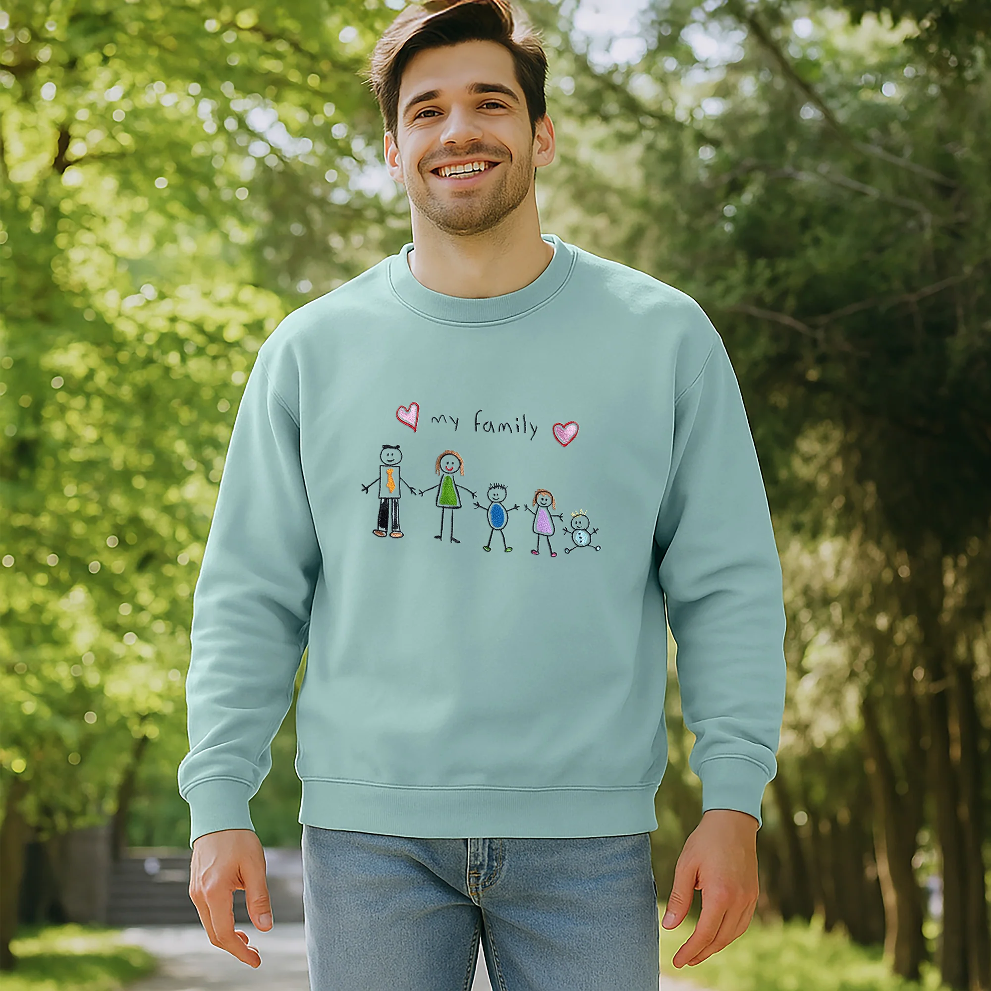 Custom Embroidered Kids Drawing Sweatshirt & T-shirt - Image 8