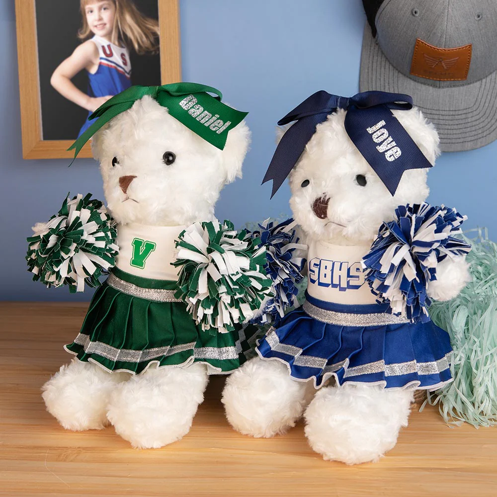 Custom School Cheerleader Stuffed Bear - Image 3
