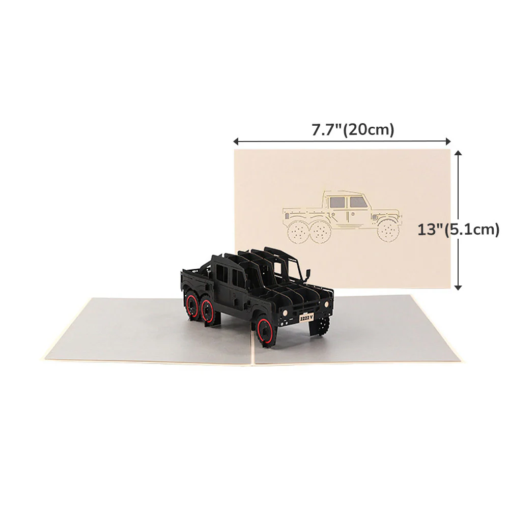 3D Super Dad Golf Cart Jeep Guitar Thank You Lighter Greeting Card - Image 13