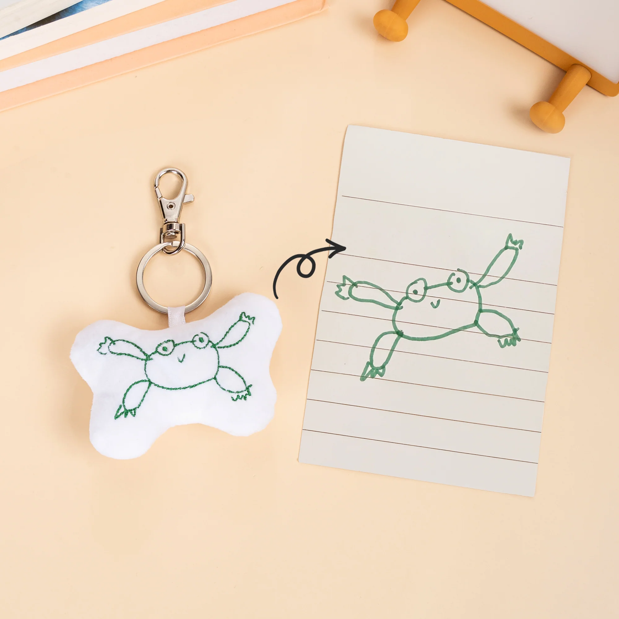 Turn Drawings into Embroidery Fabric Keychain - Image 8